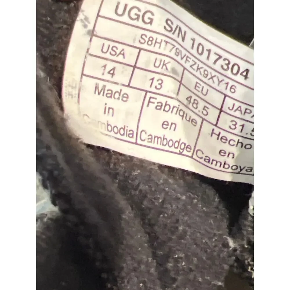 Ugg Men’s Zetik Gorpcore Lace Up Duck Waterproof Winter Snow Boots Size 14 Black